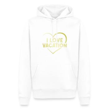 I love holiday heart - Men’s Premium Organic Hoodie - white - Front - Nico (187cm)