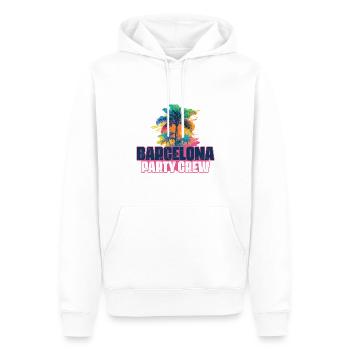 Vacances de l’équipage de fête à Barcelone - Sweat à capuche Premium bio Homme - blanc - Devant - Nico (187cm)