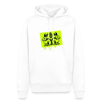 Osterhase Symbol Ostern - Männer Premium Bio Hoodie - Weiß - Vorne - Nico (187cm)