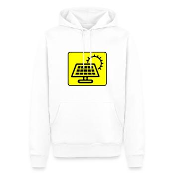 Symbole de l’installation photovoltaïque Énergie solaire - Sweat à capuche Premium bio Homme - blanc - Devant - Nico (187cm)