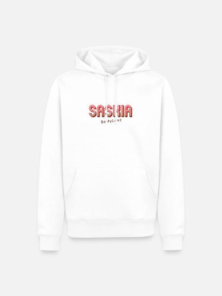 Saskia - Sweat à capuche Premium bio Homme - blanc