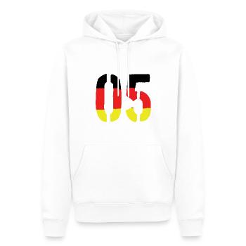 5 Number symbol Germany - Men’s Premium Organic Hoodie - white - Front - Nico (187cm)
