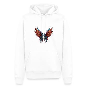 Icône d’aile - Sweat à capuche Premium bio Homme - blanc - Devant - Nico (187cm)