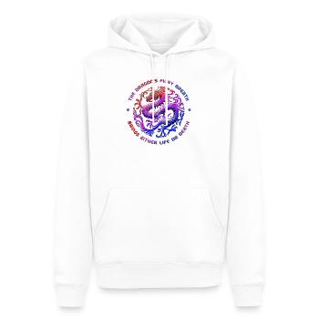 Le Dragon - Sweat à capuche Premium bio Homme - blanc - Devant - Nico (187cm)
