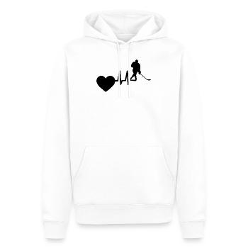Ice Hockey Team Frequency Ice Hockey Ice Hockey Pulse - Men’s Premium Organic Hoodie - white - Front - Nico (187cm)