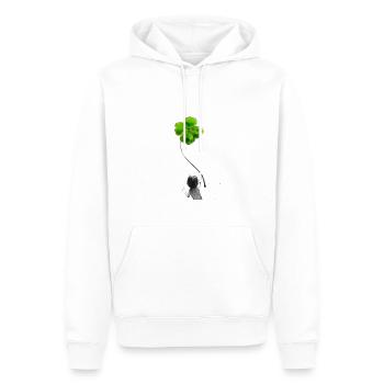 Klee Geschenkidee - Männer Premium Bio Hoodie - Weiß - Vorne - Nico (187cm)