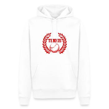 Tennis Sports - Sweat à capuche Premium bio Homme - blanc - Devant - Nico (187cm)