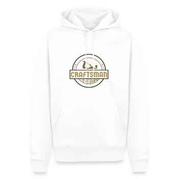 Artigiano - Felpa con cappuccio ecologica premium da uomo - bianco - Fronte - Nico (187cm)