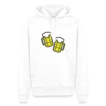 Bier Symbol Saufen - Männer Premium Bio Hoodie - Weiß - Vorne - Nico (187cm)
