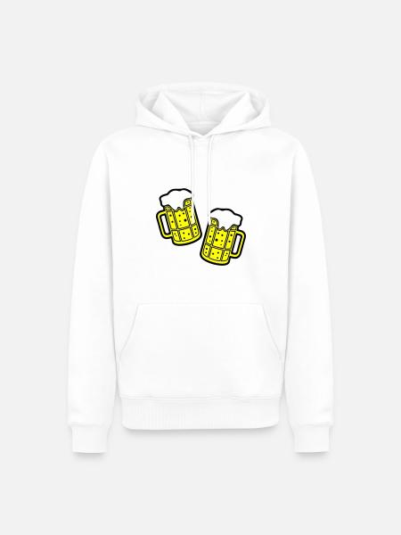 Beer Symbol Booze - Men’s Premium Organic Hoodie - white
