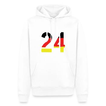 24 symbole de chiffres Allemagne - Sweat à capuche Premium bio Homme - blanc - Devant - Nico (187cm)