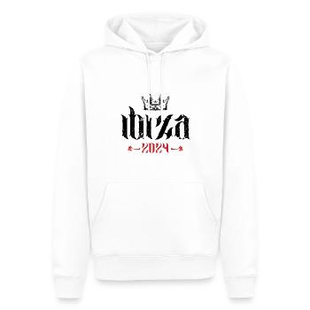 Ibiza 2024 Krone Urlaub - Männer Premium Bio Hoodie - Weiß - Vorne - Nico (187cm)