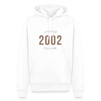 2002 Édition limitée Style rétro Cadeau d’anniversaire - Sweat à capuche Premium bio Homme - blanc - Devant - Nico (187cm)