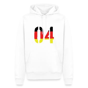 4 Number symbol Germany - Men’s Premium Organic Hoodie - white - Front - Nico (187cm)