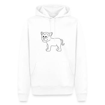 Panther Comic Animal - Sweat à capuche Premium bio Homme - blanc - Devant - Nico (187cm)