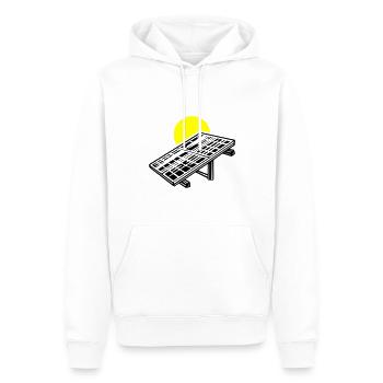 Panneaux d’énergie solaire - Sweat à capuche Premium bio Homme - blanc - Devant - Nico (187cm)