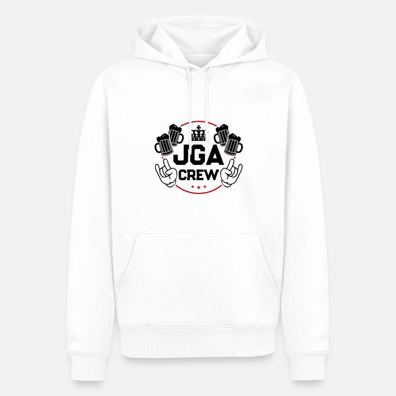 Jga Crew Junggesellenabschied Spruch - Männer Premium Bio Hoodie - Weiß