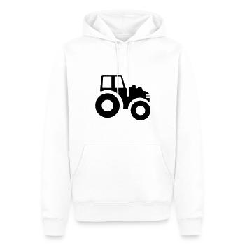 Traktor Symbol - Männer Premium Bio Hoodie - Weiß - Vorne - Nico (187cm)