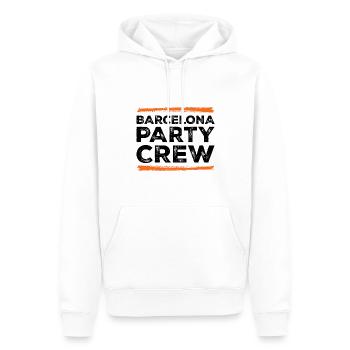 L’équipe de la fête de Barcelone - Sweat à capuche Premium bio Homme - blanc - Devant - Nico (187cm)