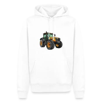 Symbole du tracteur - Sweat à capuche Premium bio Homme - blanc - Devant - Nico (187cm)