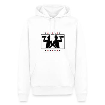 Trinker Bier Silhouette - Männer Premium Bio Hoodie - Weiß - Vorne - Nico (187cm)