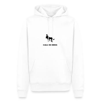 patron - Sweat à capuche Premium bio Homme - blanc - Devant - Nico (187cm)