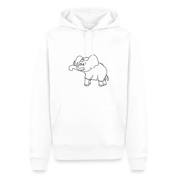Mammoth Comic Animal - Sweat à capuche Premium bio Homme - blanc - Devant - Nico (187cm)
