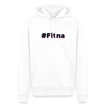 #Fitna Shirt Tiktok-Trend „Mach kein Fitna“ - Männer Premium Bio Hoodie - Weiß - Vorne - Nico (187cm)