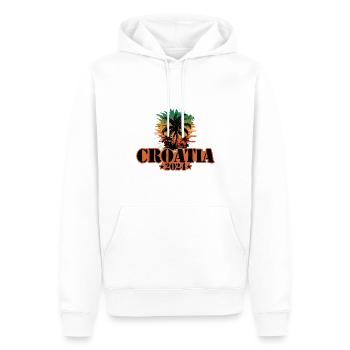 Croatia 2024 Team Palm Trees Colorful - Men’s Premium Organic Hoodie - white - Front - Nico (187cm)