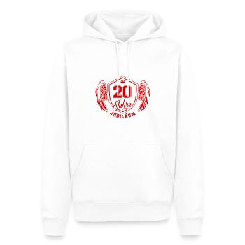 20 Zahl Wappen - Männer Premium Bio Hoodie - Weiß - Vorne - Nico (187cm)