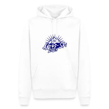 Après-ski 2024 - Sweat à capuche Premium bio Homme - blanc - Devant - Nico (187cm)
