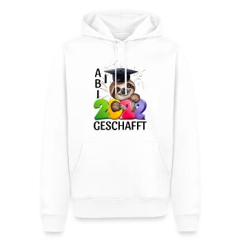 Abi 2022 Abitur 2022 geschafft Faultier - Männer Premium Bio Hoodie - Weiß - Vorne - Nico (187cm)