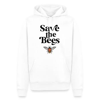 Save the Bees - Men’s Premium Organic Hoodie - white - Front - Nico (187cm)