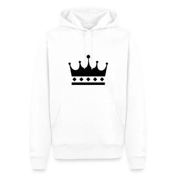 Krone Symbol - Männer Premium Bio Hoodie - Weiß - Vorne - Nico (187cm)