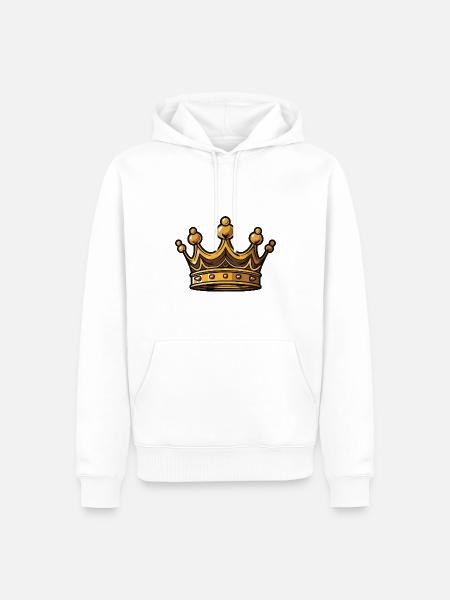 Crown Symbol - Men’s Premium Organic Hoodie - white
