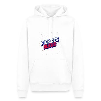 Fier des bleus supporteur équipe de France - Sweat à capuche Premium bio Homme - blanc - Devant - Nico (187cm)