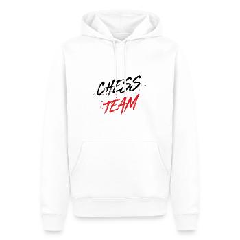Chess Team - Men’s Premium Organic Hoodie - white - Front - Nico (187cm)