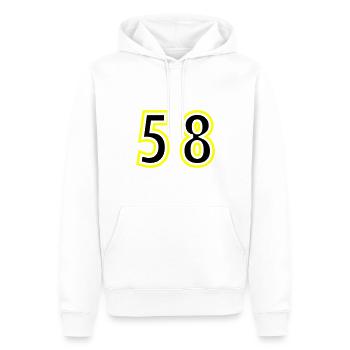 58 Number College - Men’s Premium Organic Hoodie - white - Front - Nico (187cm)