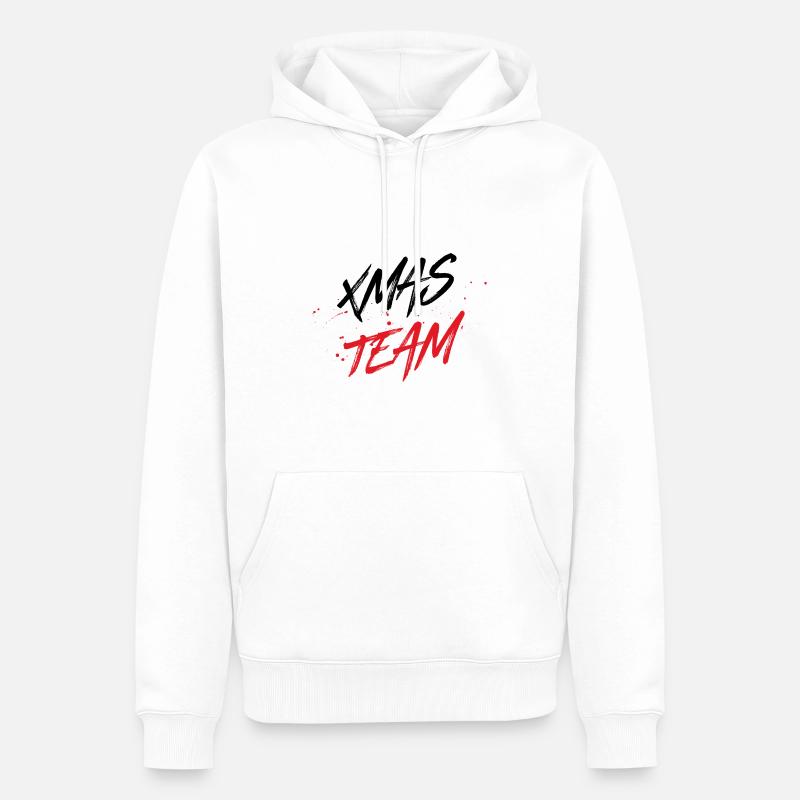 L’équipe de Noël - Sweat à capuche Premium bio Homme - blanc