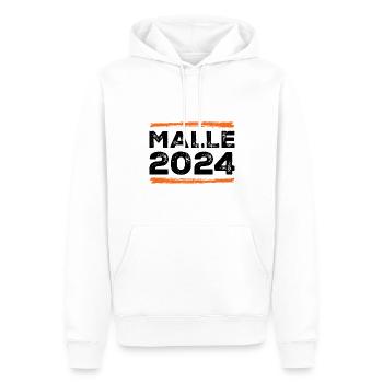 Malle 2024 Spruch - Männer Premium Bio Hoodie - Weiß - Vorne - Nico (187cm)