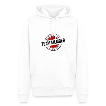 Membres de l’équipe - Sweat à capuche Premium bio Homme - blanc - Devant - Nico (187cm)