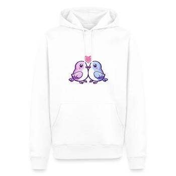 Taube Paar Verliebt Vogel Peace Valentinstag - Männer Premium Bio Hoodie - Weiß - Vorne - Nico (187cm)