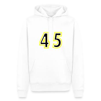 45 Number College - Men’s Premium Organic Hoodie - white - Front - Nico (187cm)