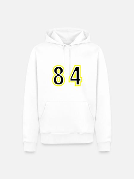 84 Number College - Men’s Premium Organic Hoodie - white