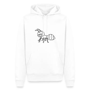 Ameise Comic Tier - Männer Premium Bio Hoodie - Weiß - Vorne - Nico (187cm)