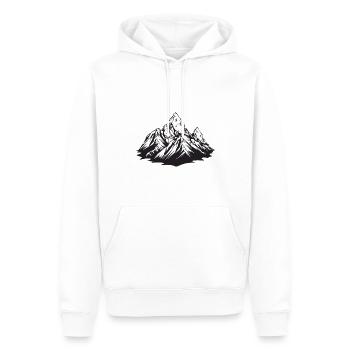 Paysage De Montagnes - Sweat à capuche Premium bio Homme - blanc - Devant - Nico (187cm)