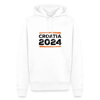 Croatia 2024 Spruch - Männer Premium Bio Hoodie - Weiß - Vorne - Nico (187cm)