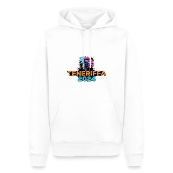 Tournée Tenerife 2024 - Sweat à capuche Premium bio Homme - blanc - Devant - Nico (187cm)
