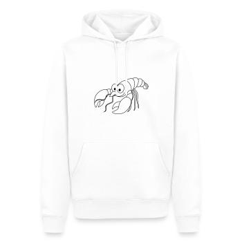 Homard Comic Animal - Sweat à capuche Premium bio Homme - blanc - Devant - Nico (187cm)