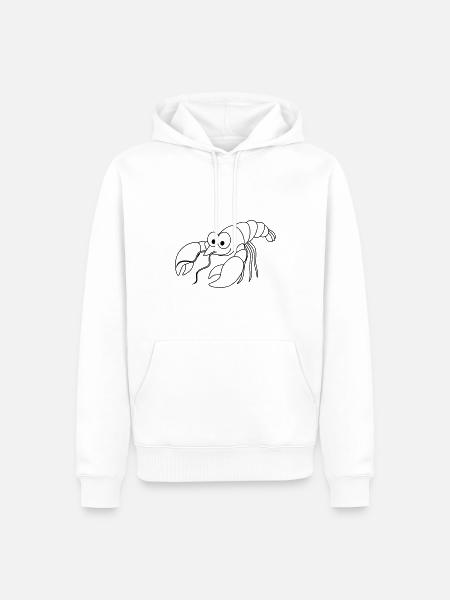 Lobster Comic Animal - Men’s Premium Organic Hoodie - white